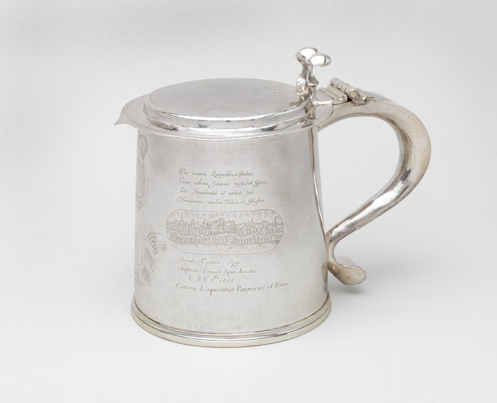 Charles II silver tankard