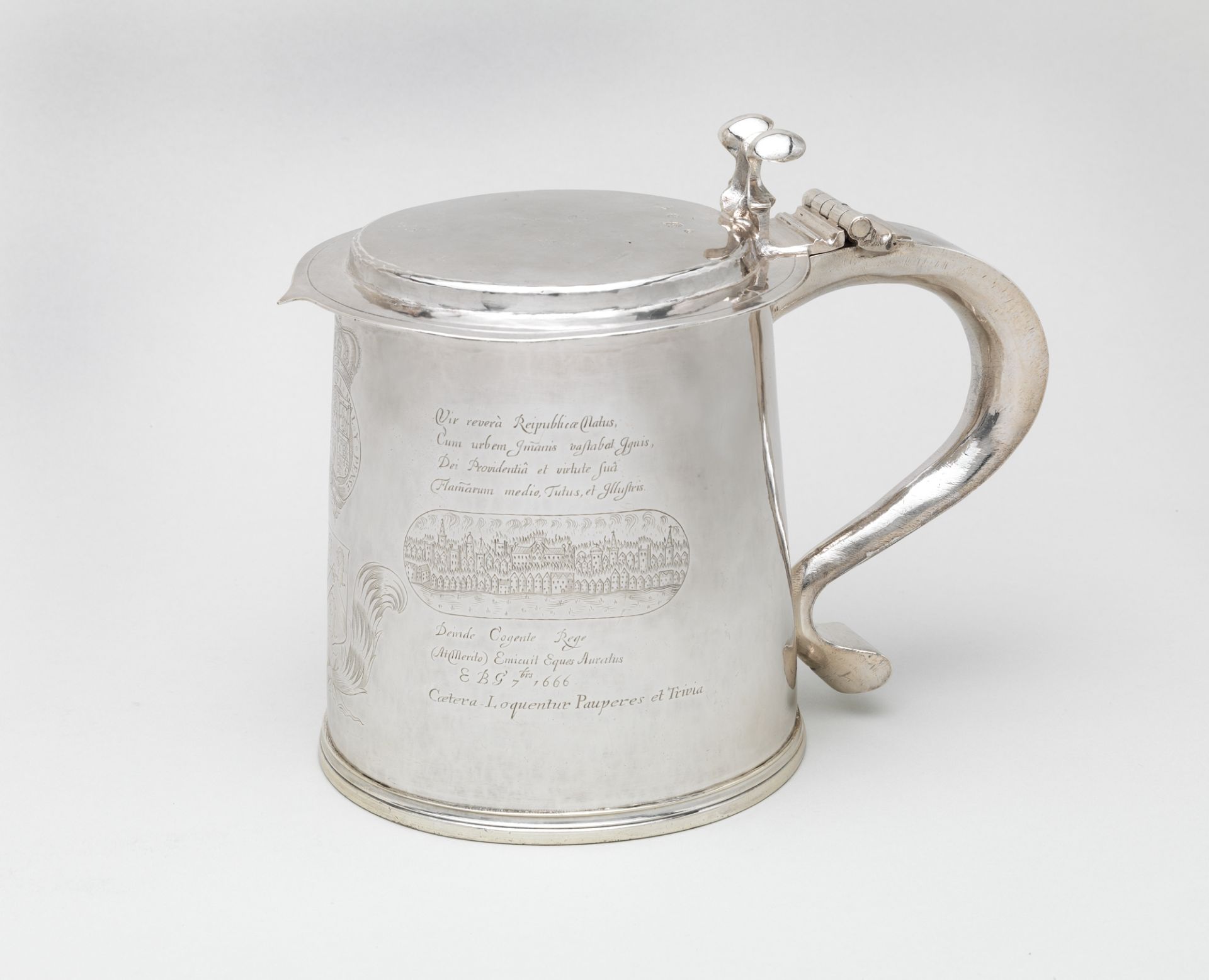 Charles II silver tankard Charles II silver tankard