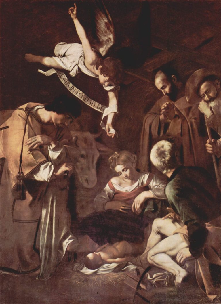 Caravaggio, The Nativity with Saint Francis and Saint Lawrence