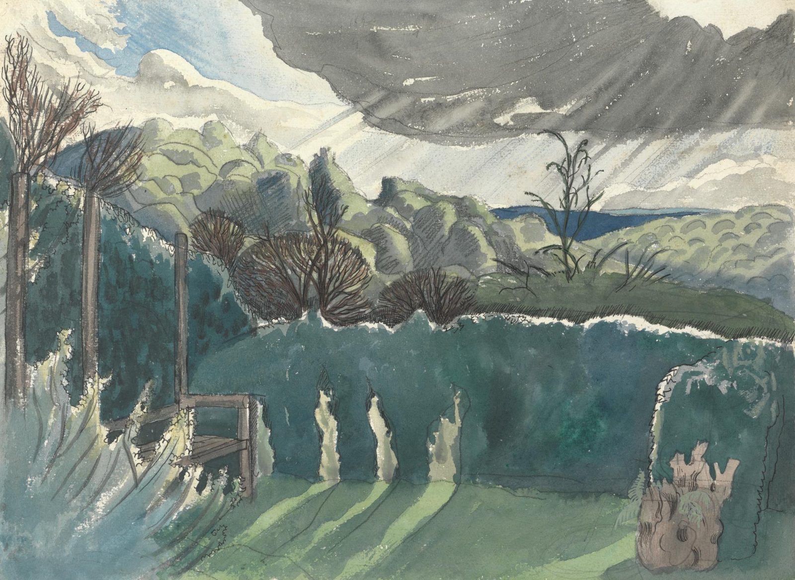 Paul Nash landscape, Modern British art valuation